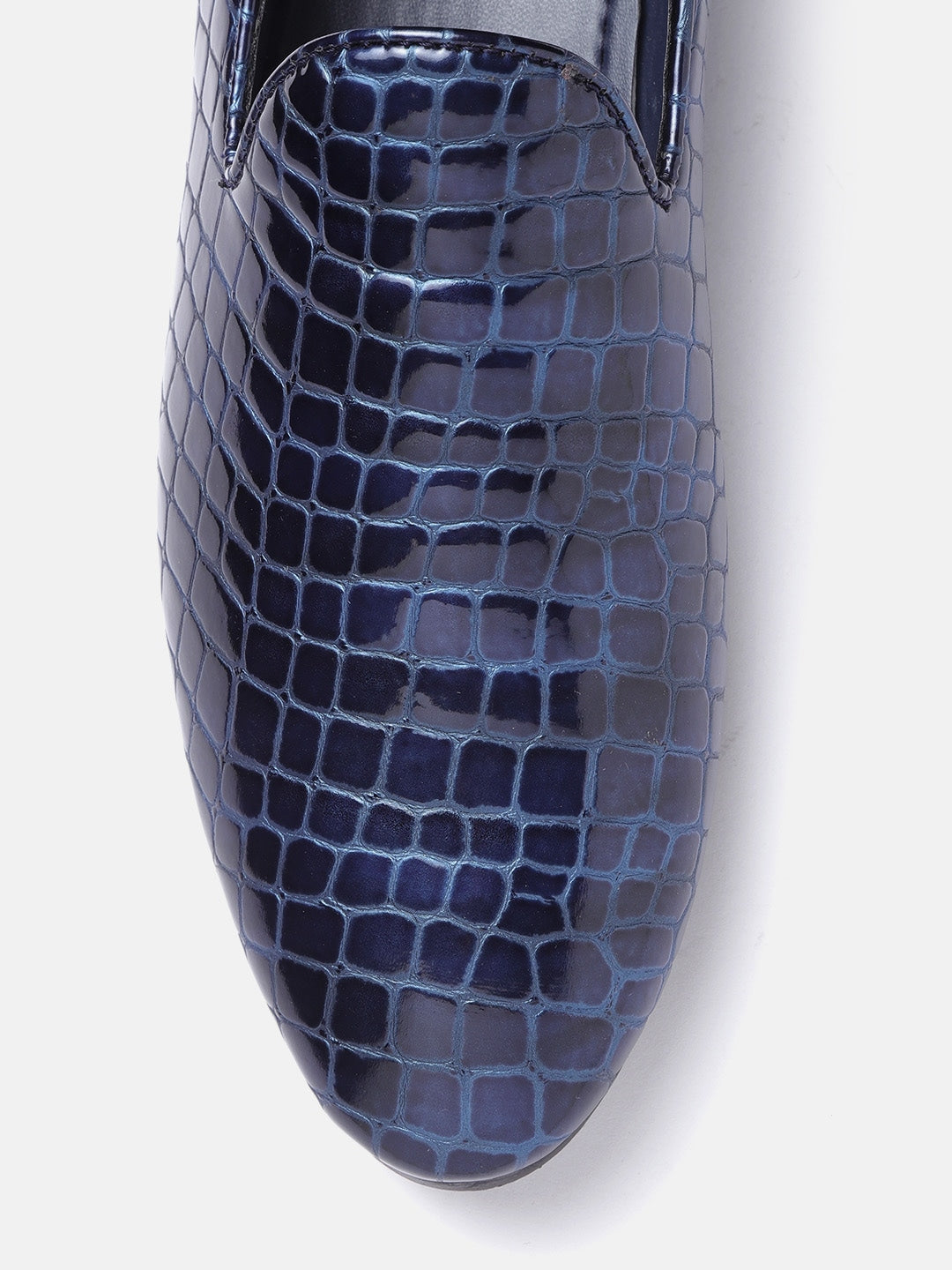 Mango - Shoes - Men PU Slip-Ons - Navy - 1494b7c1-0518-4e30-9e57-a994d15e8fd81640758020565-House-of-Pataudi-Men-Blue-Textured-PU-Slip-Ons-6811640758020-5