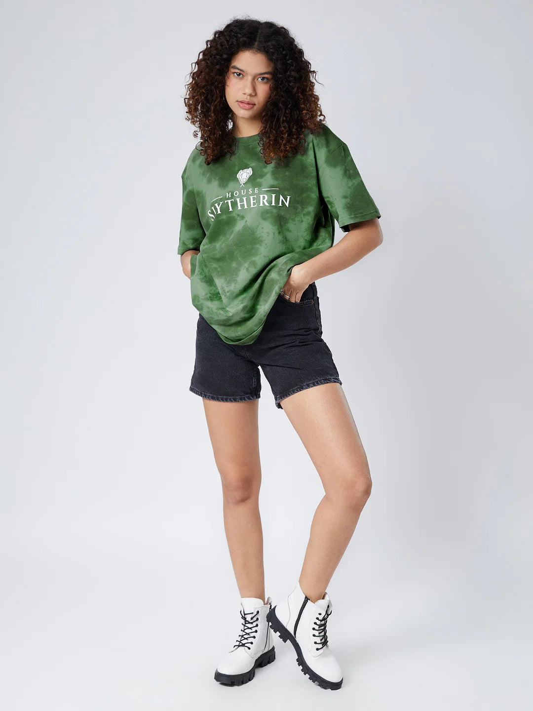The Souled Store - Tshirts - Harry Potter: House Slytherin (Tie Dye) - W - - 1667300669_3034164