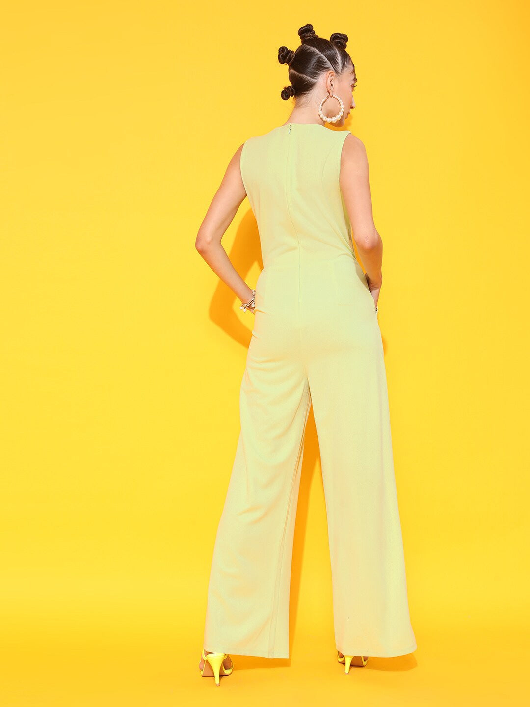 Berrylush - Jumpsuit - Round Neck Basic Corset Jumpsuit - Lime - 192f0828-44ae-4756-8ffe-5422d7e0e1611654257525874STREET9LimeGreenBasicJumpsuit4