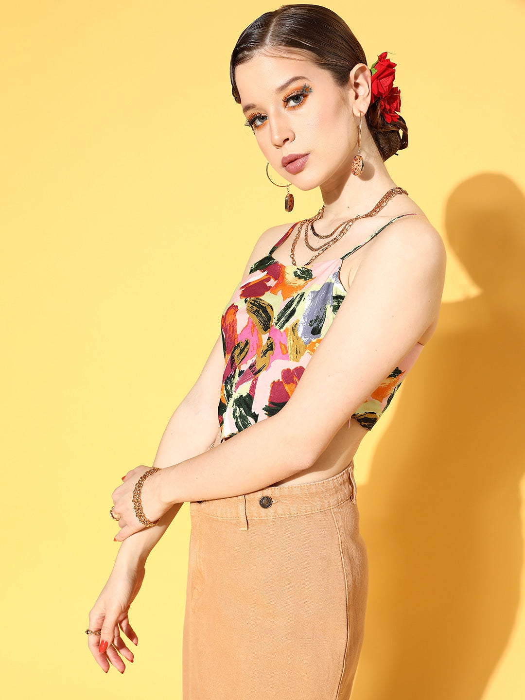 Berrylush - Scarf Top - Color/ Custom Image Swatches - Pink - 4a7c58c4-4f99-4727-9d60-7eab3acdba371648555282476-Berrylush-Women-Pink-Hanky-Hem-Abstract-Cami-Top-48416485552-4_f1a831e7-69c6-4369-8318-80424bf83aa7