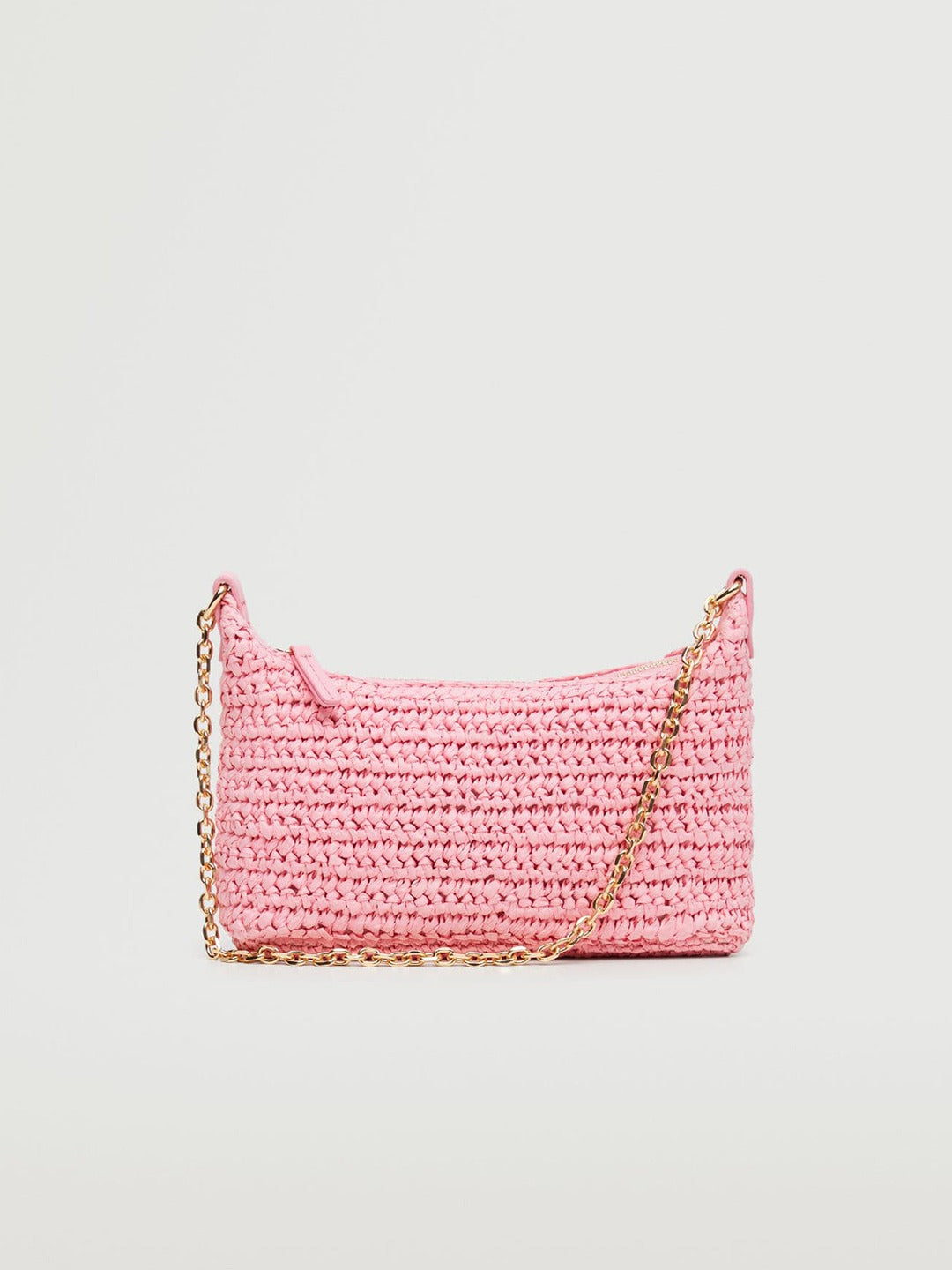 MANGO - Handbag - Basket Woven Shoulder Bag - Pink - 5b4cd502-48d2-4434-8962-4328034bcb6e1653536881768MANGOWomenBlackSolidStilettosWalletsMANGOWomenHandbagsMANGOW1