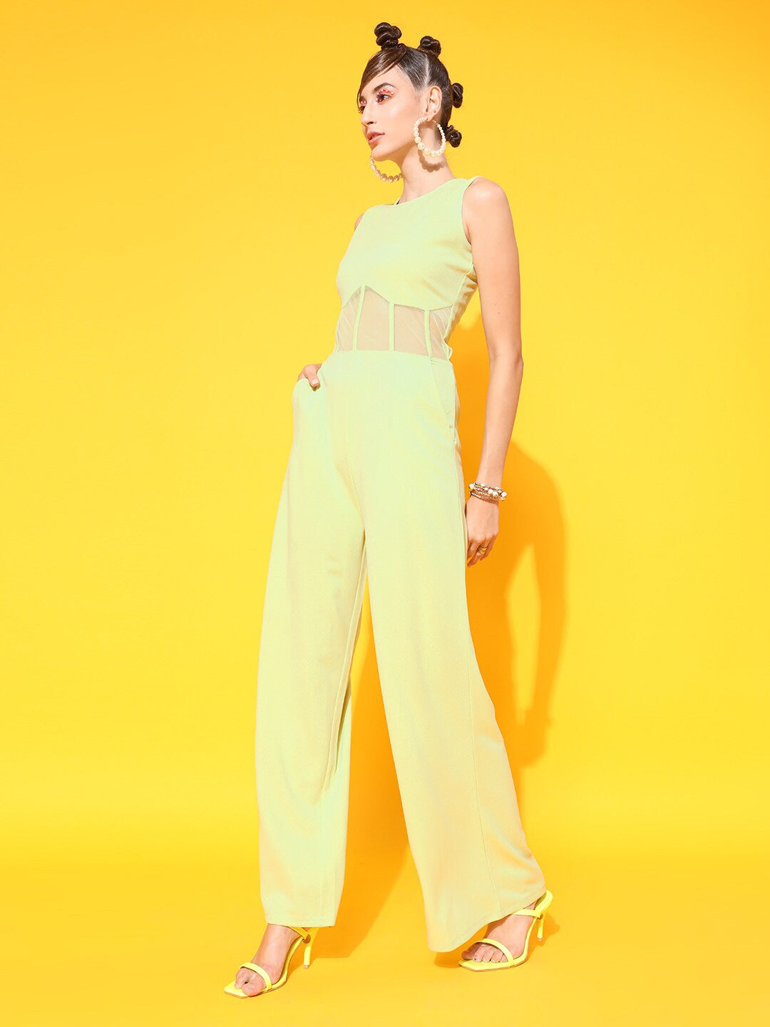 Berrylush - Jumpsuit - Round Neck Basic Corset Jumpsuit - Lime - 661af5c9-39af-4aff-9dc5-23b1f4f6b4911654257525849STREET9LimeGreenBasicJumpsuit3