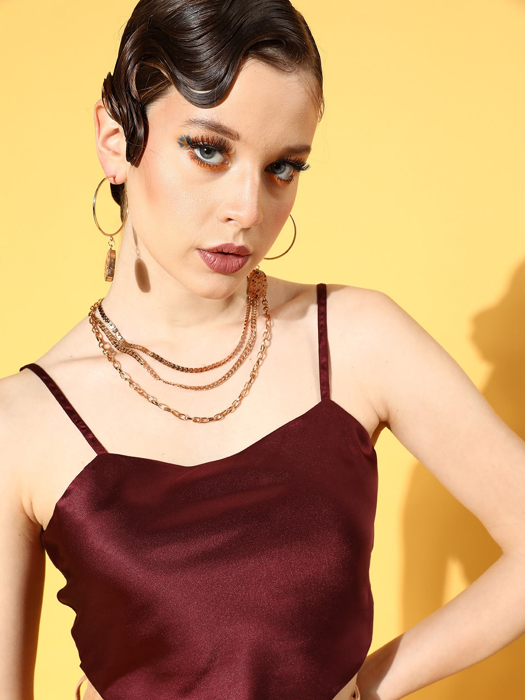 Berrylush - Scarf Top - Color/ Custom Image Swatches - Maroon - 702ba152-4ac6-4c96-816d-e3f0248f2dfe1648555772056-Berrylush-Women-Maroon-Hanky-Hem-Solid-Cami-Top-724164855577-3_1c81349a-19b4-40ce-9bf4-c808b8fa8955