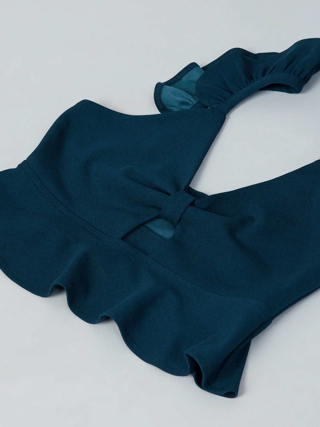 Athena - Swimwear - Turquoise Frill Solid Swimwear - - 75c047fd-6438-481c-955b-0a453b69c38d1616681641168-5