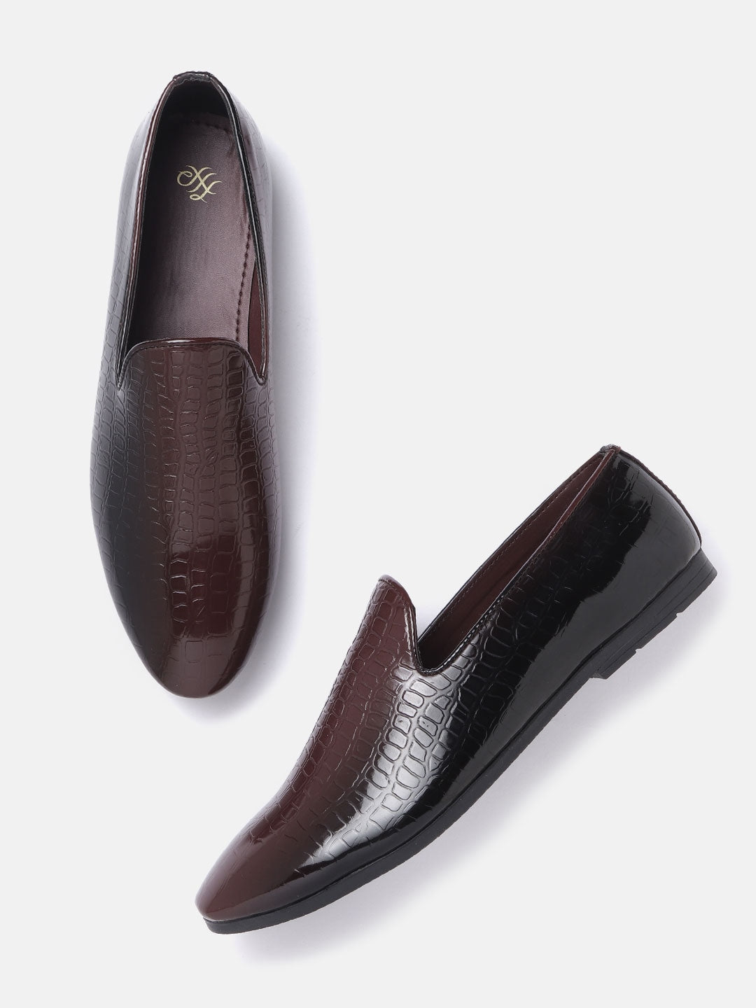 Mango - Shoes - Men PU Slip-Ons - Maroon - 883a73d6-3c41-4211-a93f-454a340580951635483511329-House-of-Pataudi-Men-Casual-Shoes-4521635483511100-1