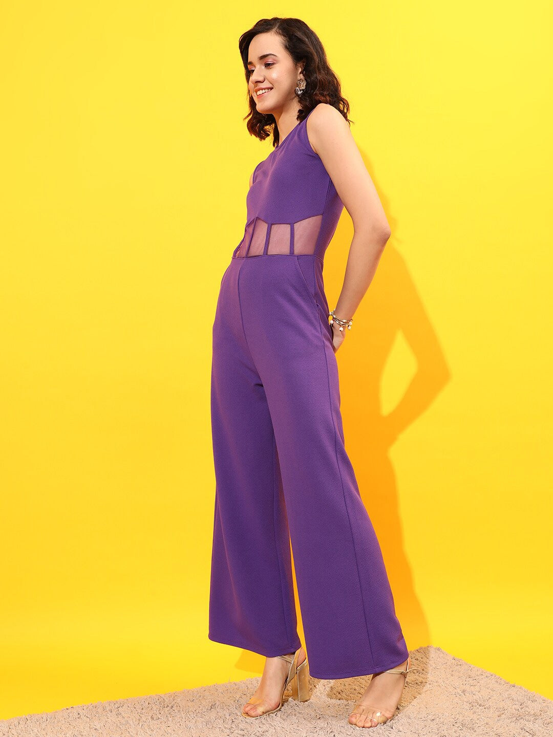Berrylush - Jumpsuit - Round Neck Basic Corset Jumpsuit - Purple - 89c182fb-3995-471c-a164-d465026cfbb41676115571815Jumpsuit3