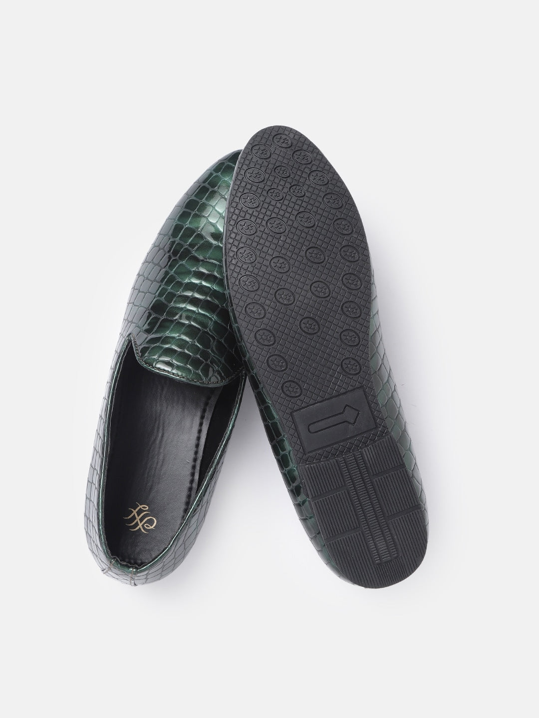 Mango - Shoes - Men PU Slip-Ons - Green - 8a1060c5-b8ad-4717-a048-ca30176629931640758344499-House-of-Pataudi-Men-Green-Textured-PU-Slip-Ons-575164075834-3