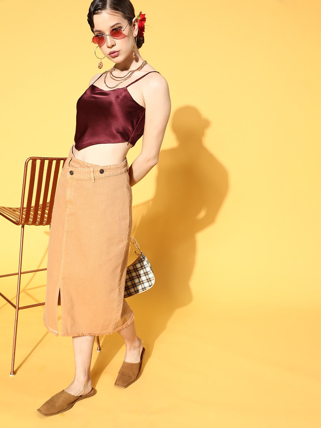 Berrylush - Scarf Top - Color/ Custom Image Swatches - Maroon - 975e0187-8a72-400d-82e4-20a505fed31d1648555772076-Berrylush-Women-Maroon-Hanky-Hem-Solid-Cami-Top-724164855577-2_ad59b9dd-dace-491f-af67-68dd73a338a0