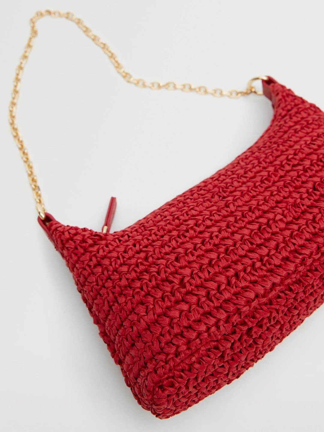 MANGO - Handbag - Basket Woven Shoulder Bag - Red - 99bacdc9-0fac-4432-a14e-e9346d9616a31668427429205-MANGO-Women-Rust-Red-Structured-Raffia-Shoulder-Bag-54116684-5