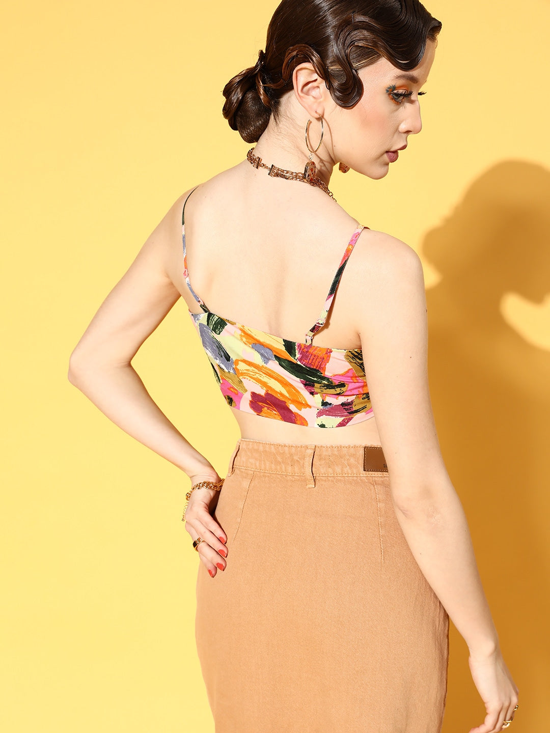 Berrylush - Scarf Top - Color/ Custom Image Swatches - Pink - 9b22bf9d-ccd4-475e-866d-477b58a352731648555282456-Berrylush-Women-Pink-Hanky-Hem-Abstract-Cami-Top-48416485552-5_e2b01c5a-6801-4d11-bd97-e917347659bb