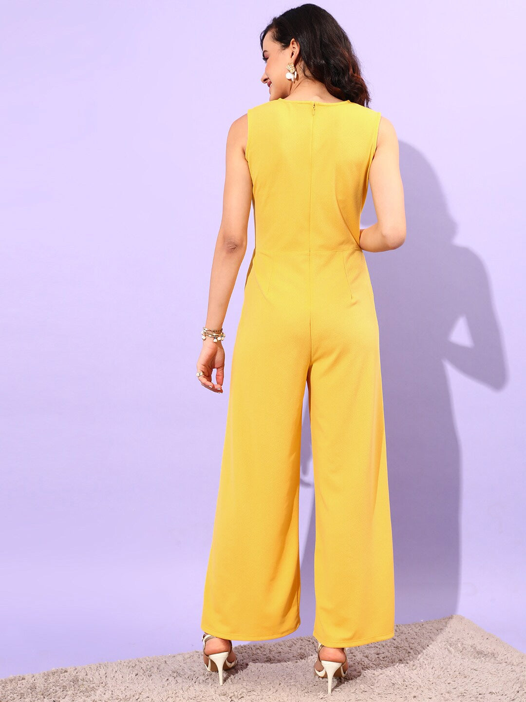Berrylush - Jumpsuit - Round Neck Basic Corset Jumpsuit - Yellow - 9c0a4e22-b819-41b8-82af-2c937a601f9e1676110841708Jumpsuit4
