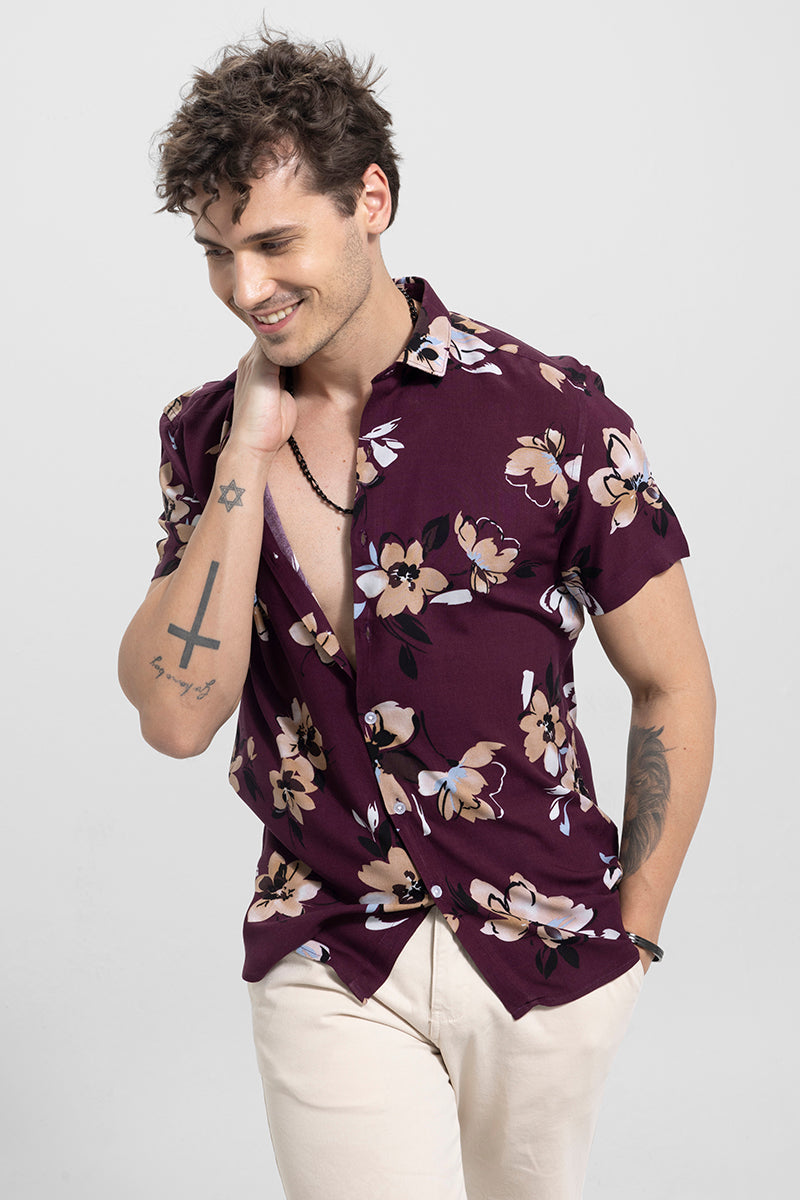 Snitch - Tshirts - Garden Viola Shirt - Maroon - Augusto_23rdFeb3560_1800x1800_3ed1a657-a7d1-4e1a-966d-2a5fe65dd905