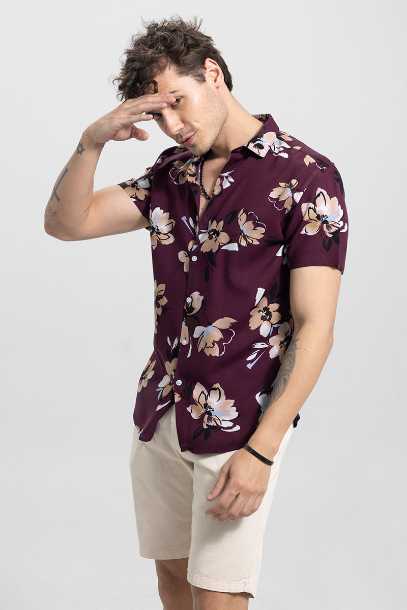 Snitch - Tshirts - Garden Viola Shirt - Maroon - Augusto_23rdFeb3579_1800x1800_f77260fb-b76f-45f1-8b39-f787e76845b4