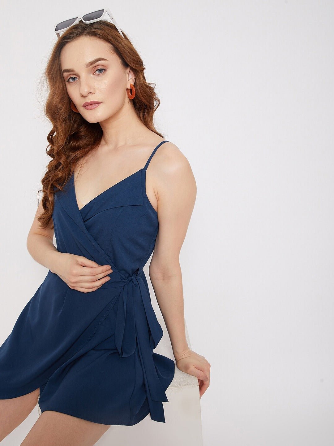 Berrylush - Playsuit - Blue Solid Side Knot Jumpsuit - - aabcae9b-0a7a-4d18-ae57-55d9605de0a51629134046803BerrylushBlueSideKnotWrapCamiJumpsuit6