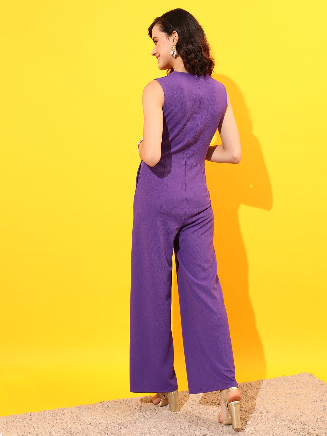Berrylush - Jumpsuit - Round Neck Basic Corset Jumpsuit - Purple - ab1cba4d-4995-4a7b-9e75-5817ec4be8051676115571802Jumpsuit4