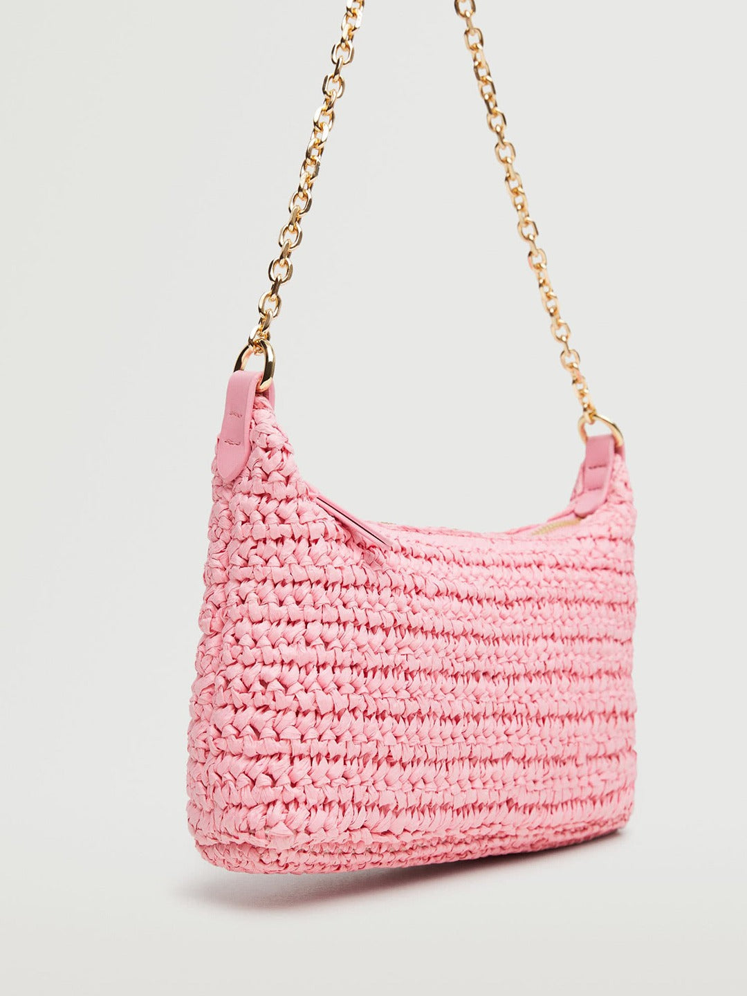 MANGO - Handbag - Basket Woven Shoulder Bag - Pink - f46eaf85-6620-4118-b6a5-cdb0d6eaaaa51653536881780MANGOWomenBlackSolidStilettosWalletsMANGOWomenHandbagsMANGOW2