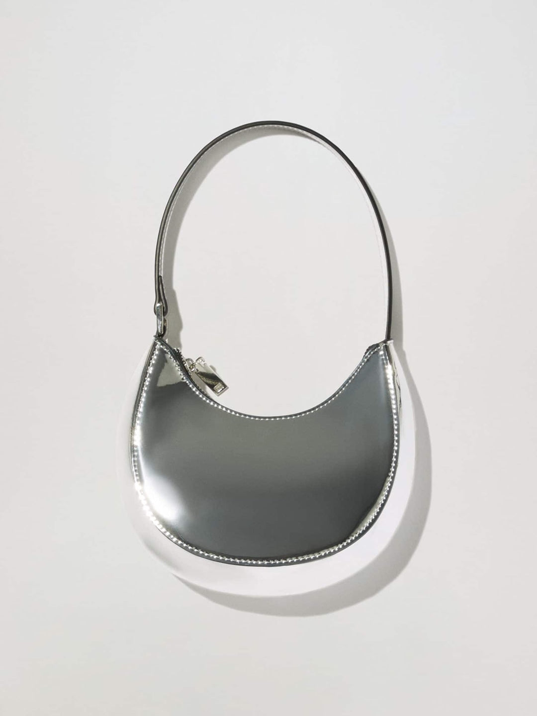 MANGO - Handbag - Half Moon Style Baguette Bag - Silver - f6c2d933-c36e-4fcc-8db9-84684a68e87f1663562261883HandbagsMANGOWomenBootsMANGOWomenCasualShoesMANGOWomenFlatsM2
