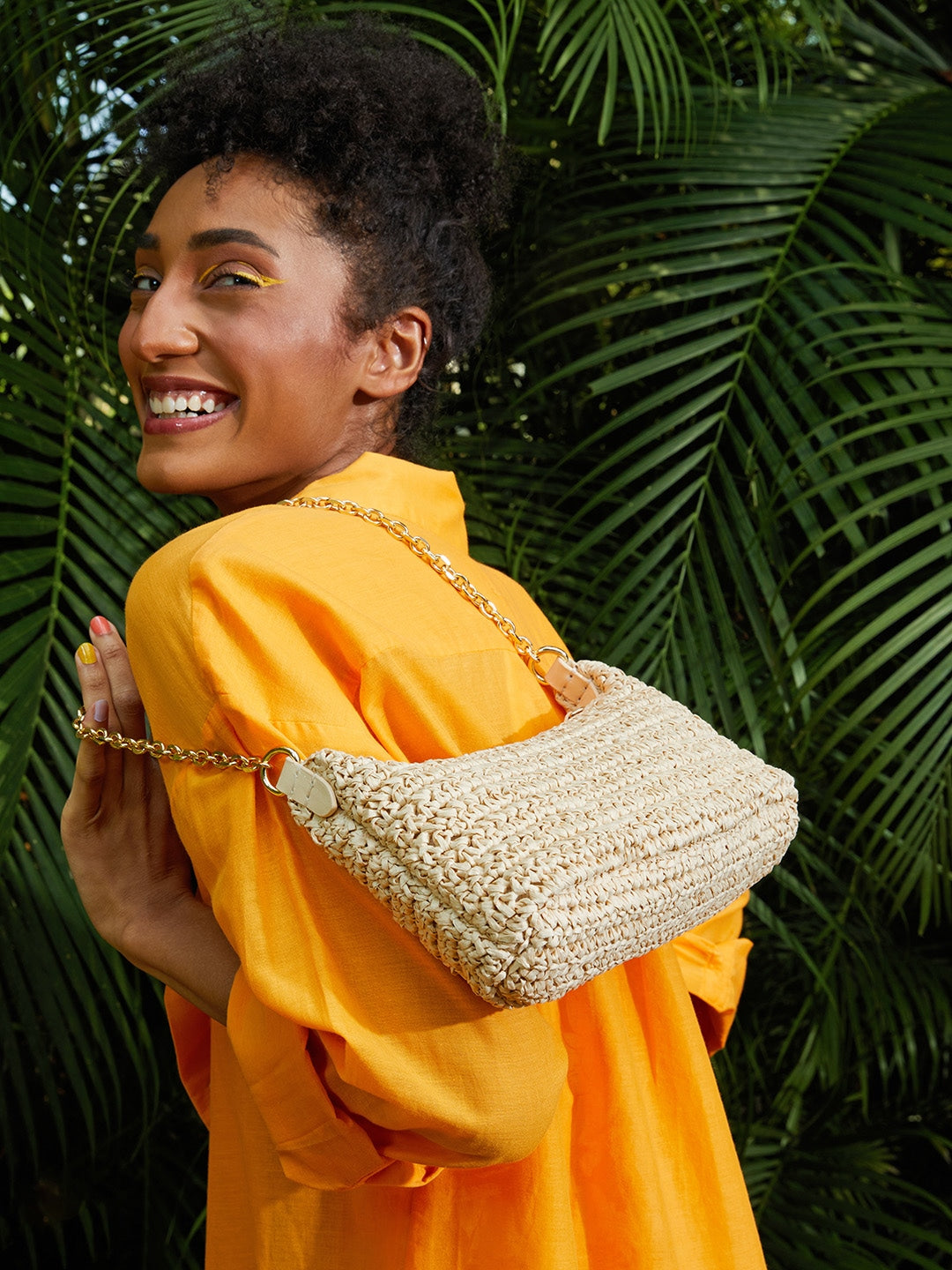 MANGO - Handbag - Basket Woven Shoulder Bag - Creme - fdde8920-c1f1-4e7d-af9a-dfe771e075261668427395170-MANGO-Beige-Basket-Woven-Design-Structured-Baguette-Shoulder-1