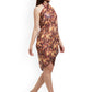 Brown Abstract Printed Sarong