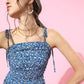 Berrylush - Mini dress - Blue Floral Ruched Dress - - 296311a3-4638-44a4-a0a0-4c68dfffe7c71640585103678-Berrylush-Women-Blue-Ditsy-Floral-Tie-Shoulder-Ruched-Dress--2