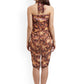 Brown Abstract Printed Sarong