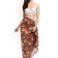 Brown Abstract Printed Sarong