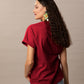 StarApps - Tshirts - 100% Cotton Blank T-shirts - for her Strong Red - bold-red-boyfriend-t-shirt-women-s-plain-boyfriend-t-shirts-170465-1530354179