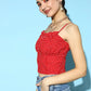 Berrylush - Twisted Crop Top - Floral Frilled Top - Red - f73cec5a-fcbe-4f69-83be-691bccdbaf231646197520169-UF-Women-Tops-7631646197519683-4