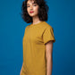 StarApps - Tshirts - 100% Cotton Blank T-shirts - for her Mustard Yellow - mustard-yellow-boyfriend-t-shirt-women-s-plain-boyfriend-t-shirts-196427-1554208694